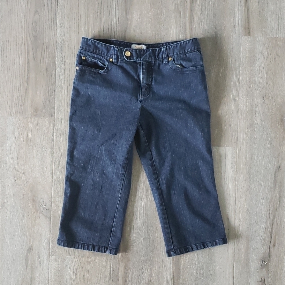 Talbots Women's Mid Rise Capri Size 6p Jeans Cropped Classic Y2K 90s Minimalism